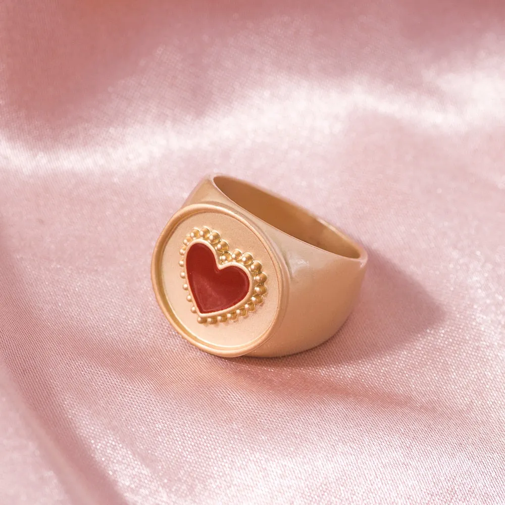 Various Heart Shape and Colorful Rings