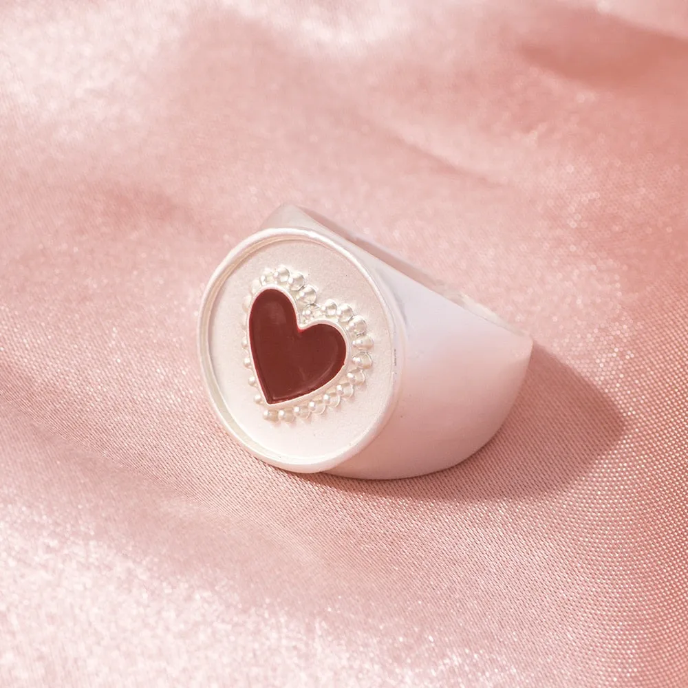 Various Heart Shape and Colorful Rings