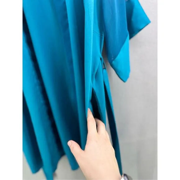 Victoria’s Secret Gold Label Womens Blue Belted Kimono Sleeve Robe One Size Fits