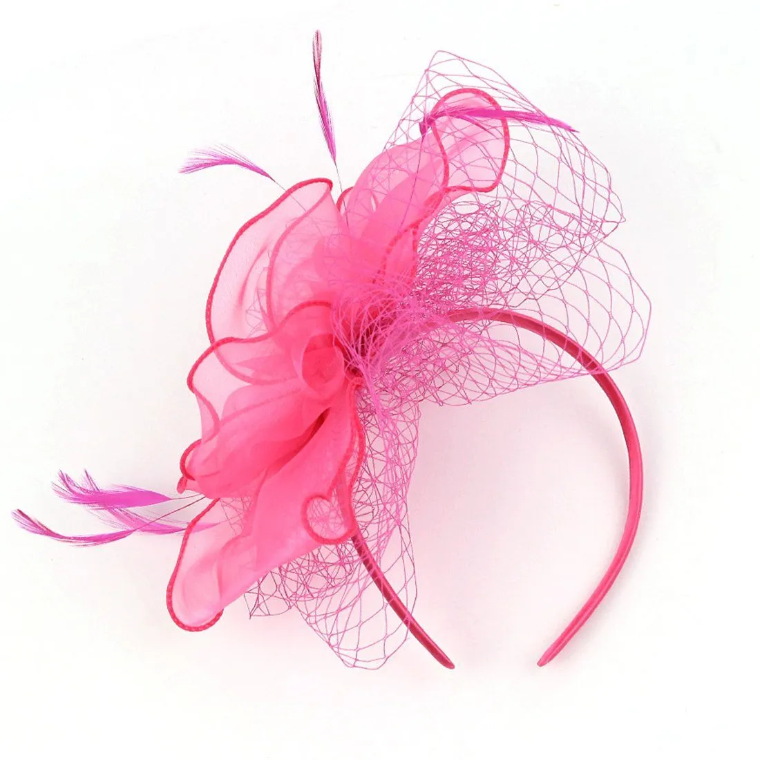 Vintage Pillbox Feather Derby Headband Fascinator Hat Hair Band For Cocktail Tea Party