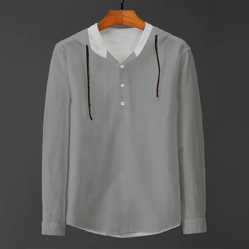 Vintage Print Casual Jacquard Shirt 2411003632