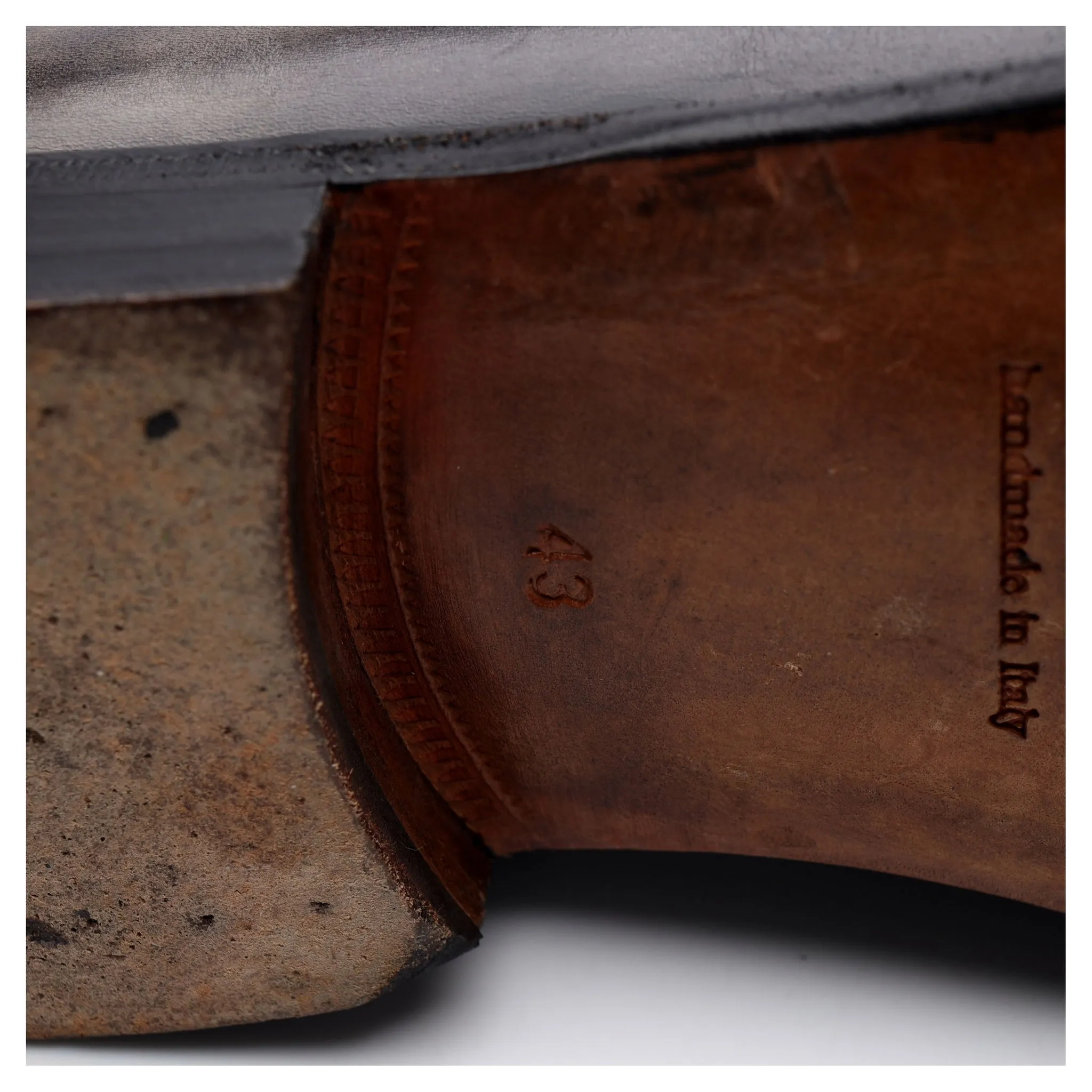 'Vittorio II' Grey Museum Leather Wholecut Oxford UK 9 EU 43