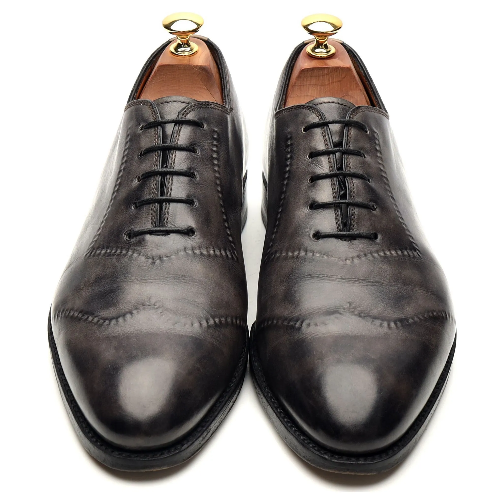 'Vittorio II' Grey Museum Leather Wholecut Oxford UK 9 EU 43