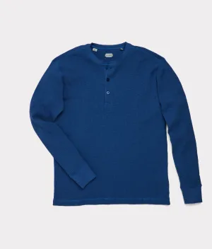 Waffle Henley :: Heathered Indigo