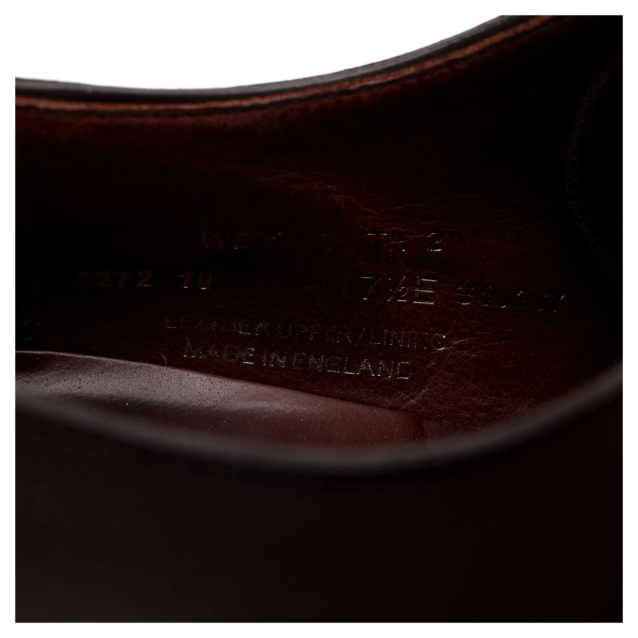 'Weymouth 2' Dark Brown Leather Wholecut Oxford UK 7.5 E