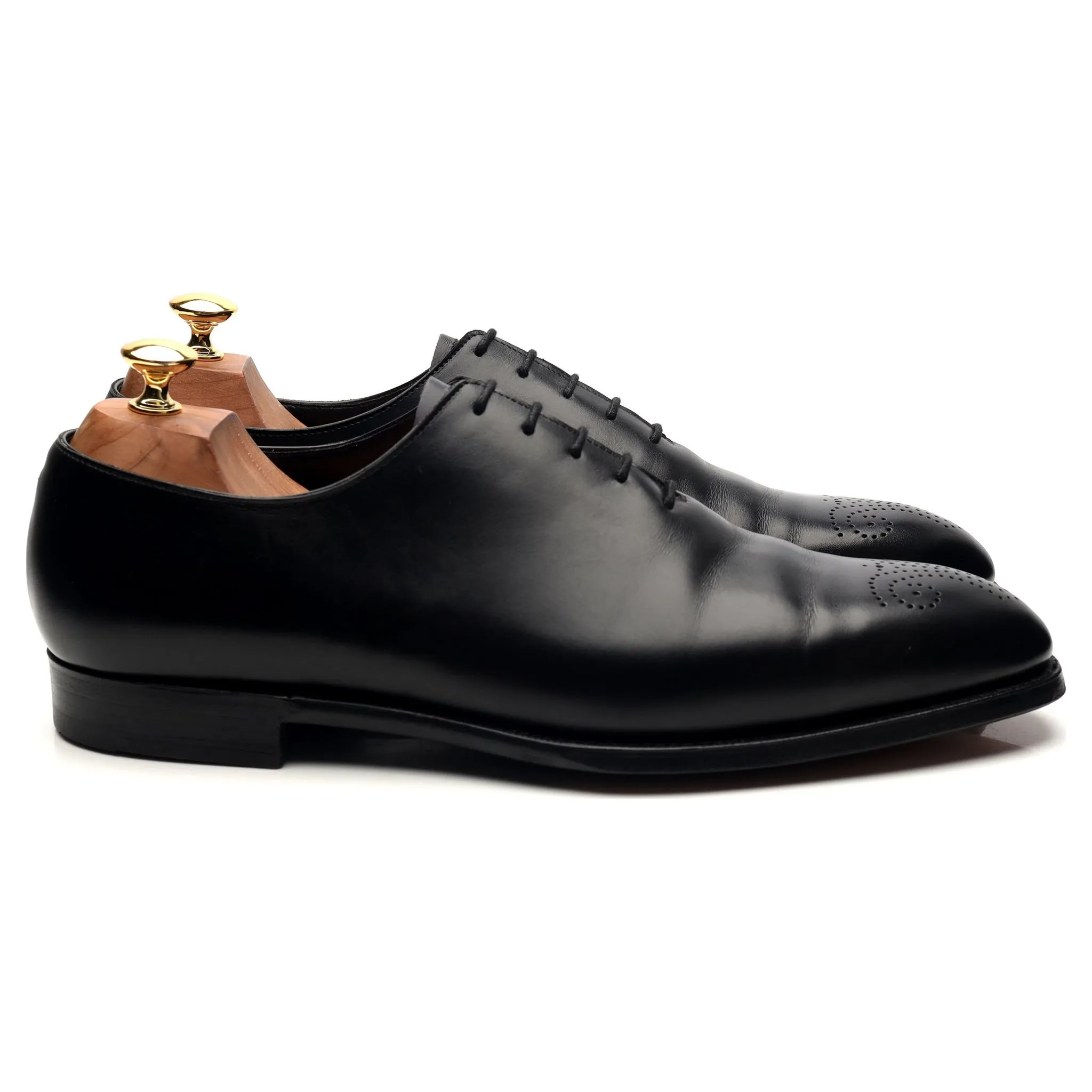 'Weymouth' Black Leather Wholecut Oxford UK 10 E