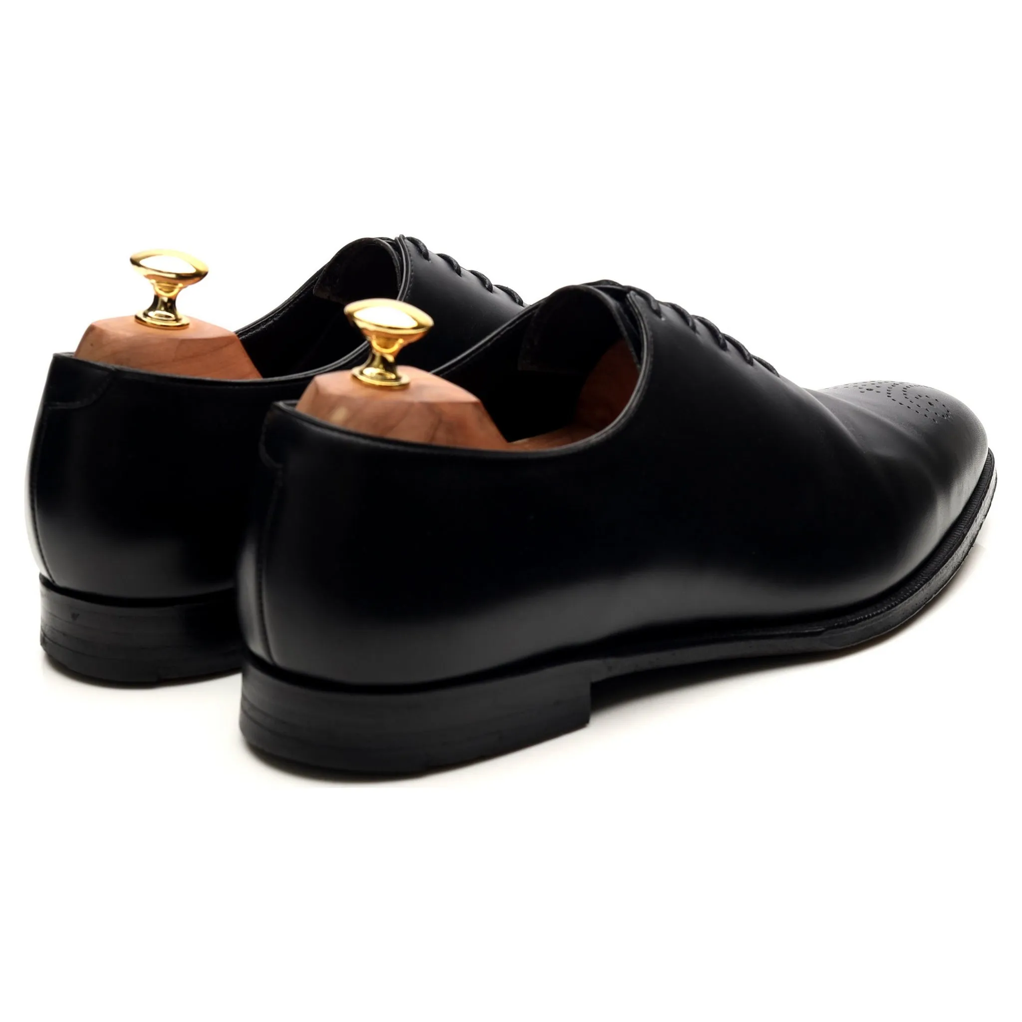 'Weymouth' Black Leather Wholecut Oxford UK 10.5 E
