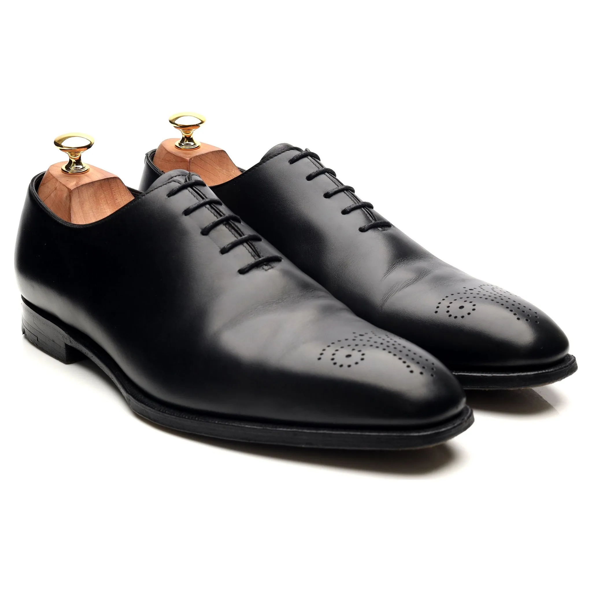 'Weymouth' Black Leather Wholecut Oxford UK 10.5 E