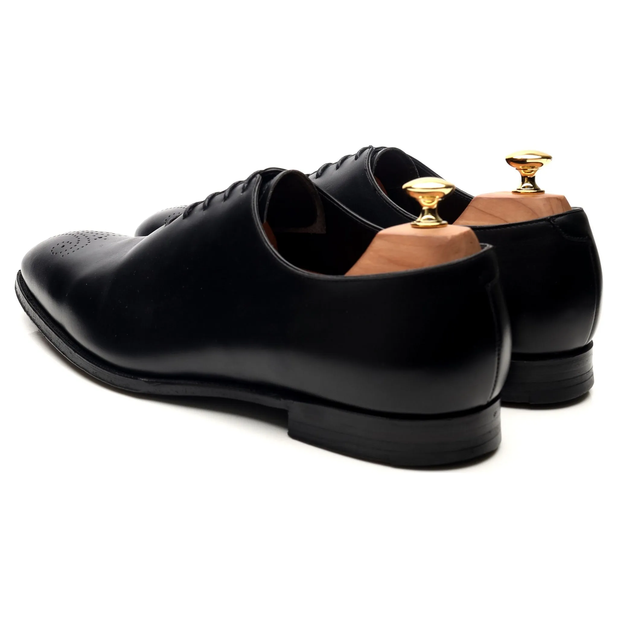 'Weymouth' Black Leather Wholecut Oxford UK 10.5 E