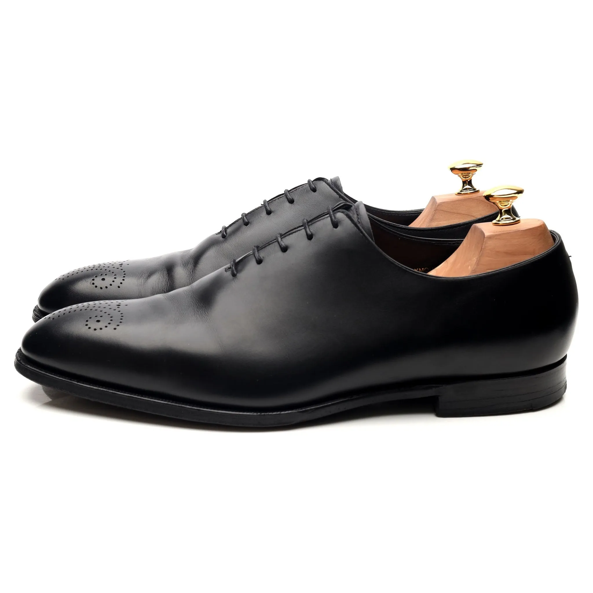 'Weymouth' Black Leather Wholecut Oxford UK 10.5 E