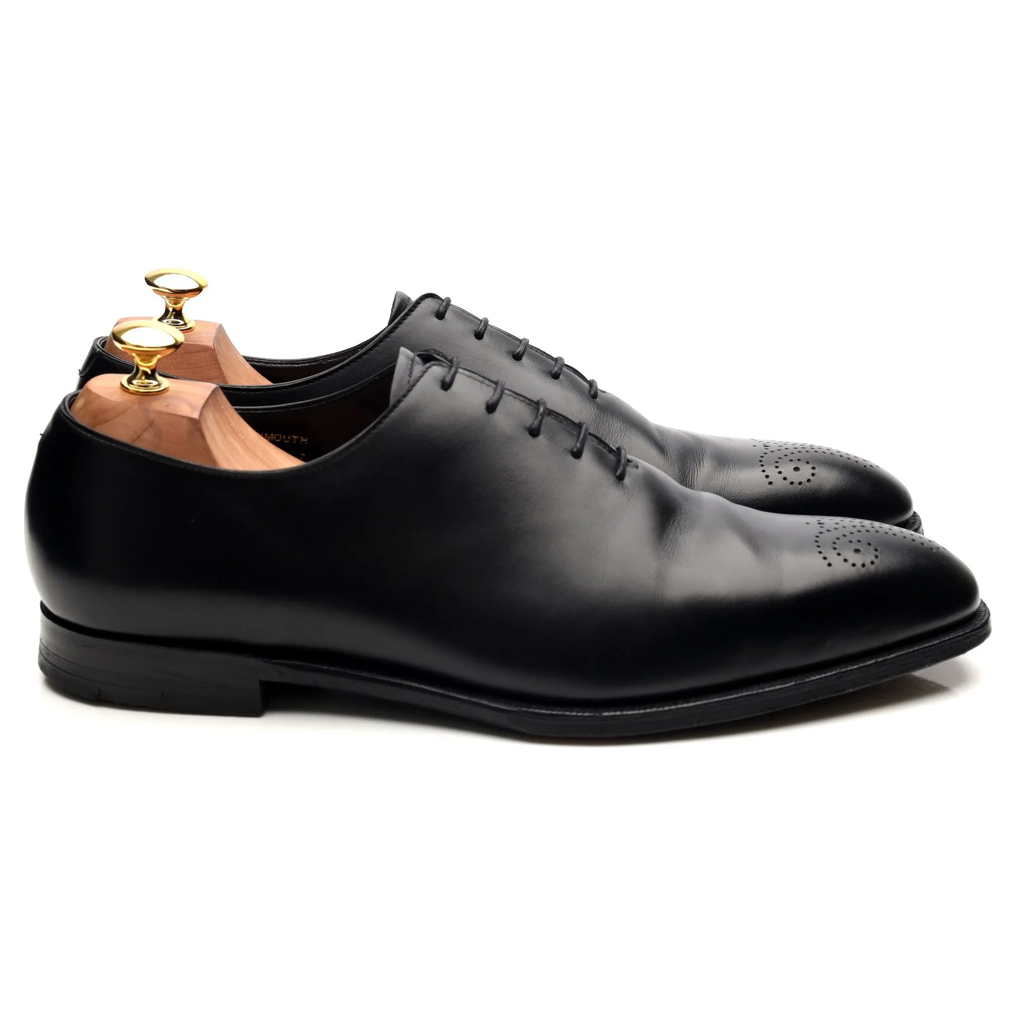 'Weymouth' Black Leather Wholecut Oxford UK 10.5 E