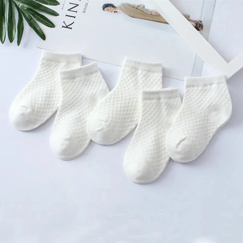 White Mesh Cotton Socks