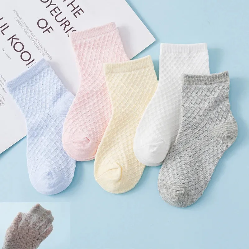 White Mesh Cotton Socks