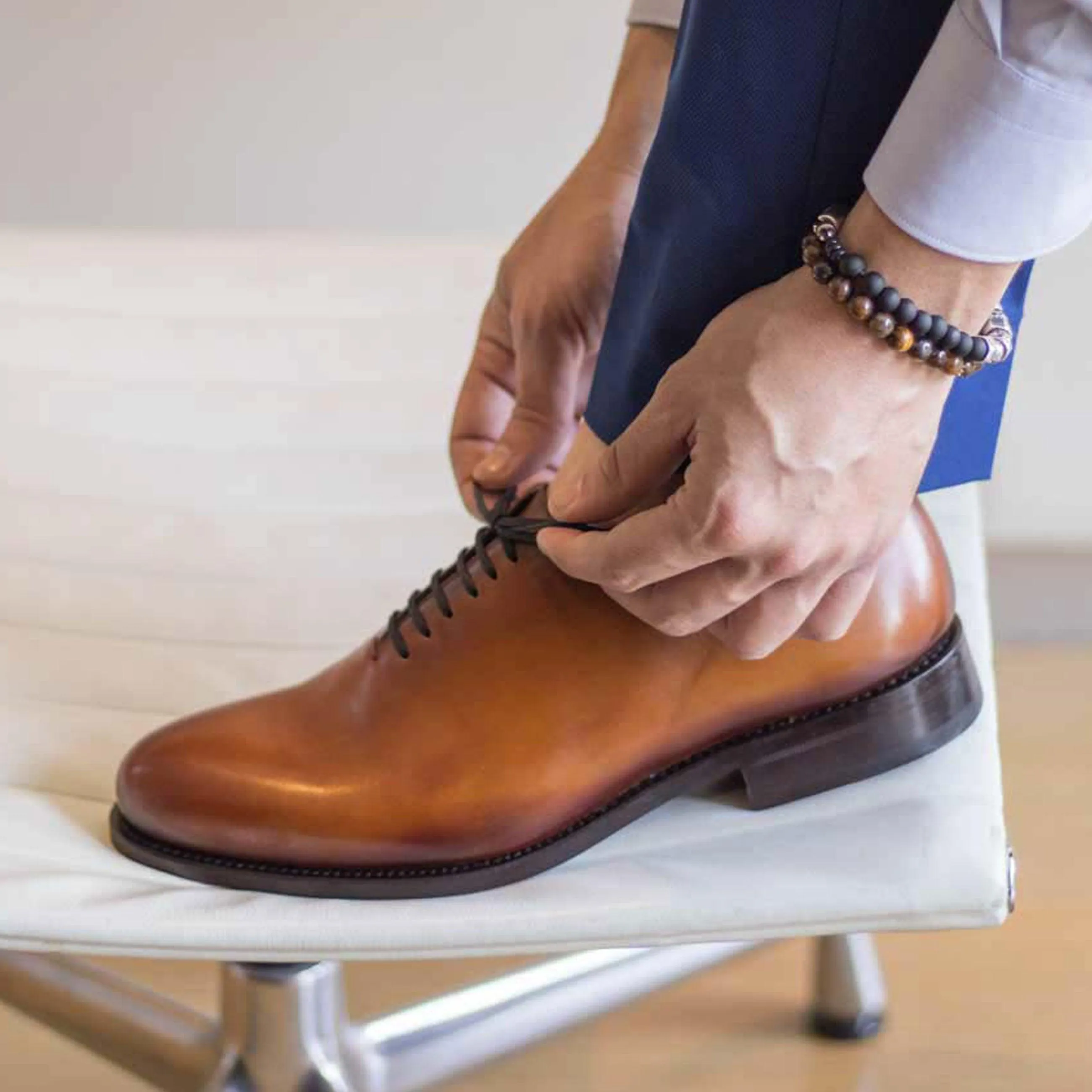 Whole Cut cognac box calf