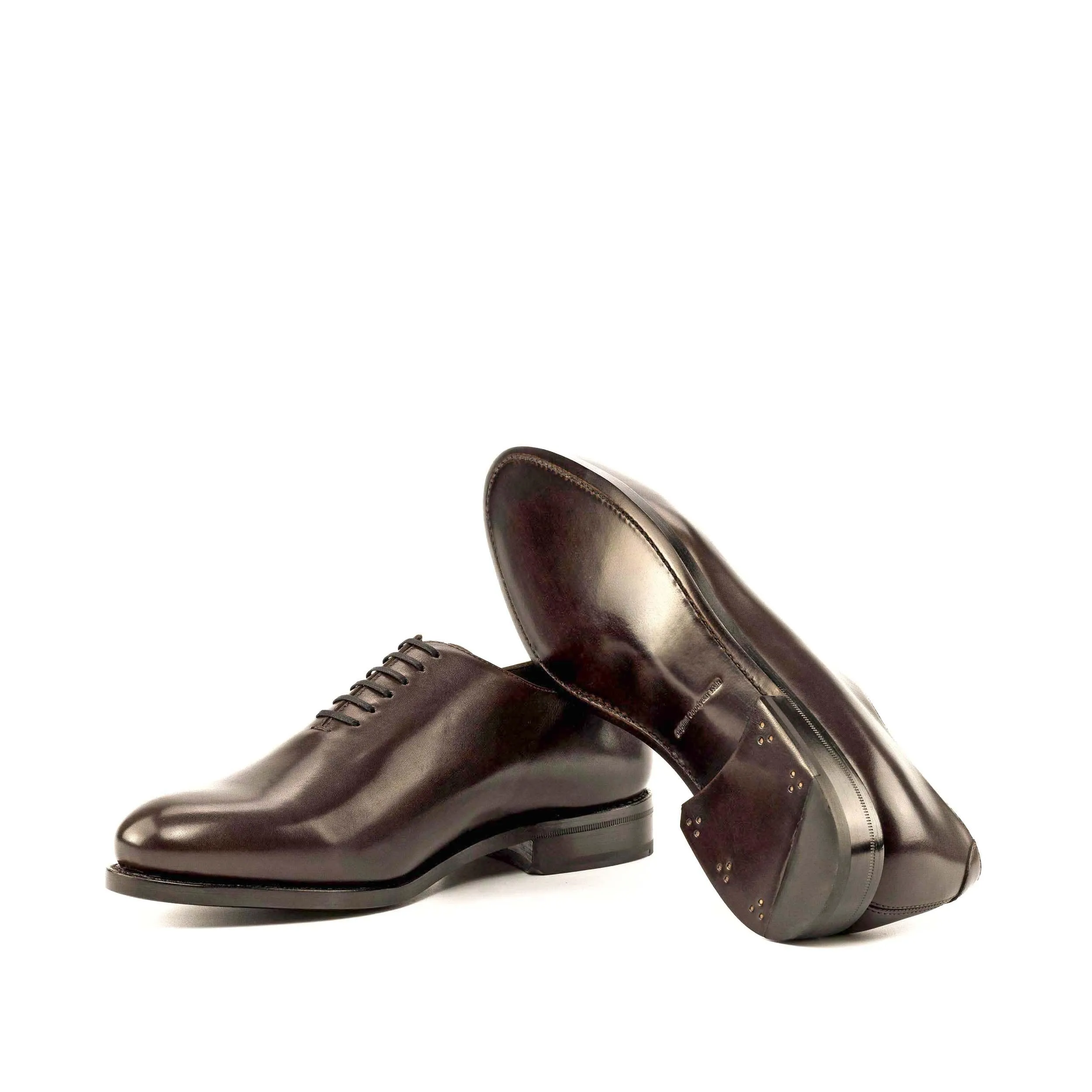 Whole Cut dark brown box calf