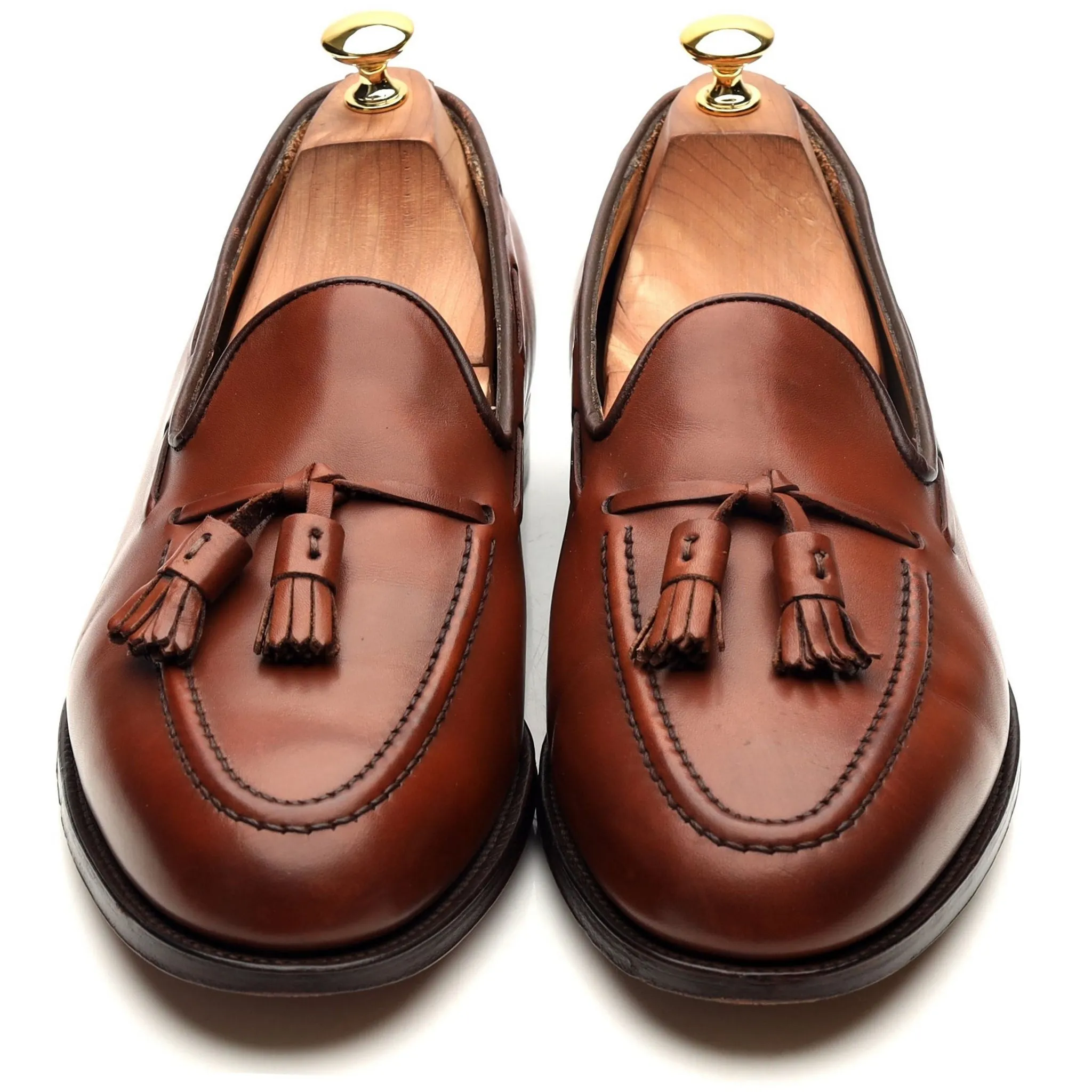 'Windsor' Tan Brown Tassel Loafers UK 10 EX