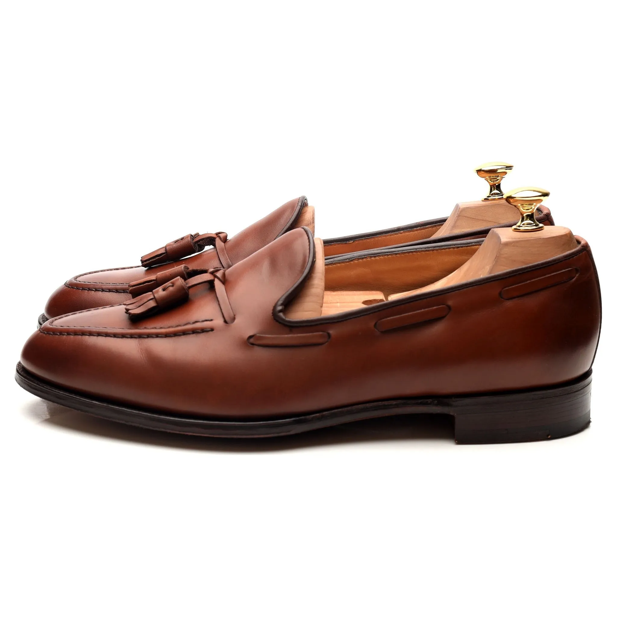 'Windsor' Tan Brown Tassel Loafers UK 10 EX