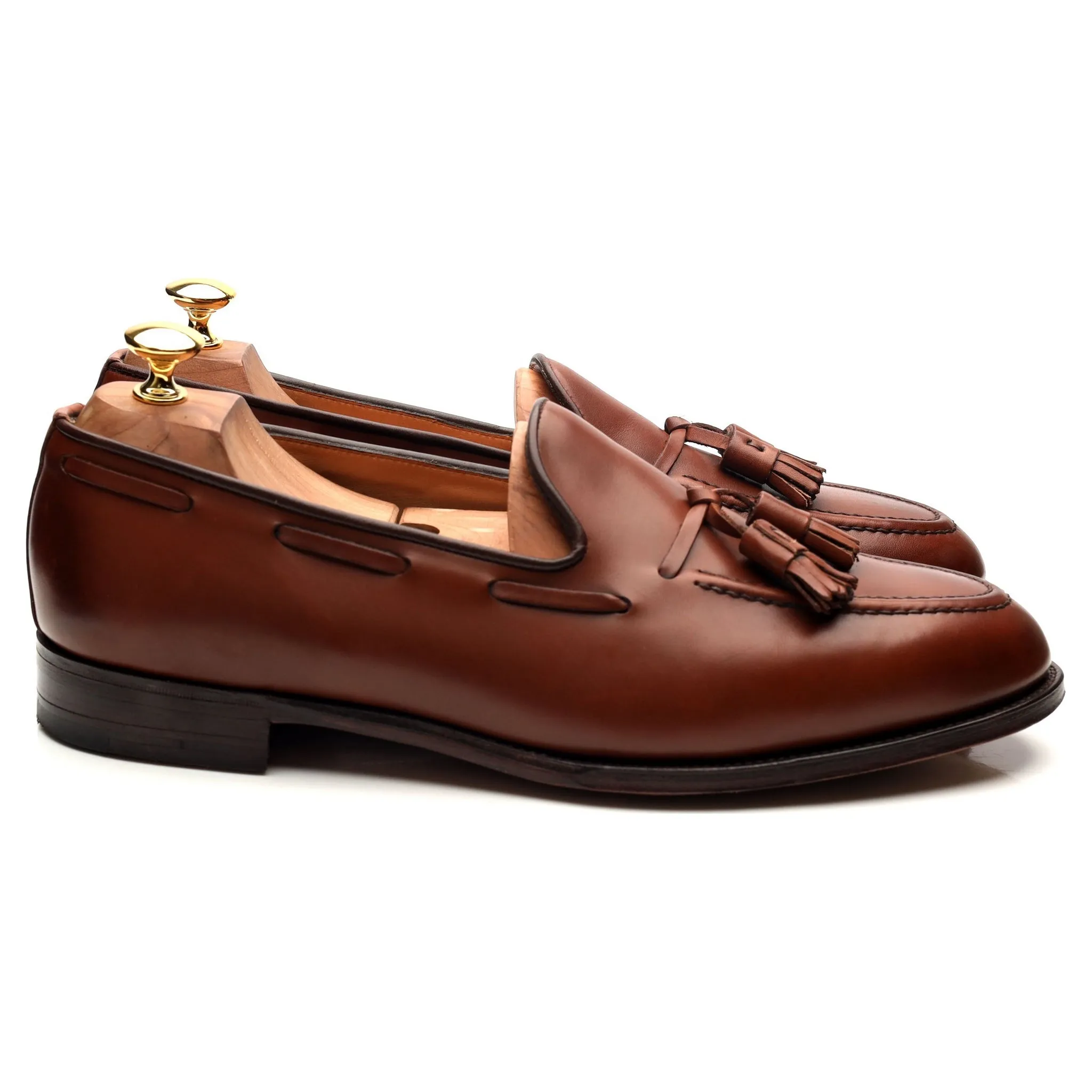 'Windsor' Tan Brown Tassel Loafers UK 10 EX