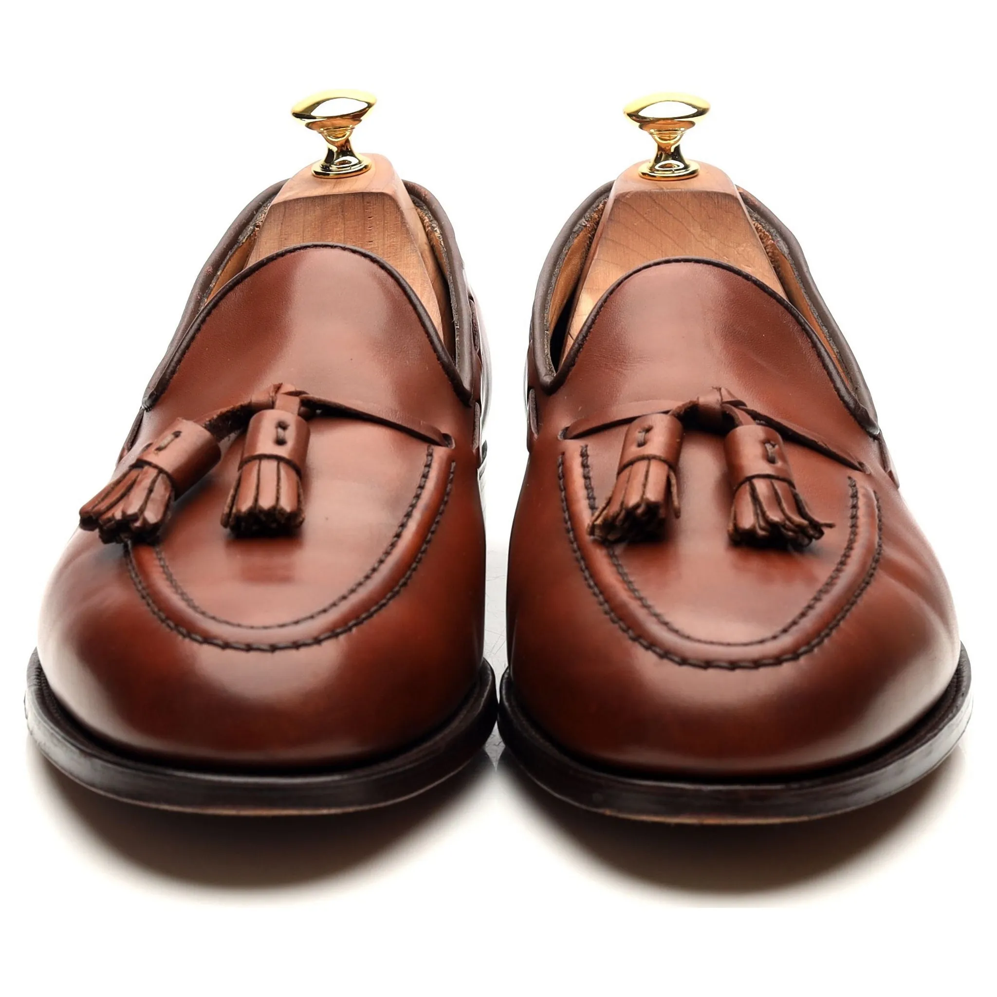 'Windsor' Tan Brown Tassel Loafers UK 10 EX
