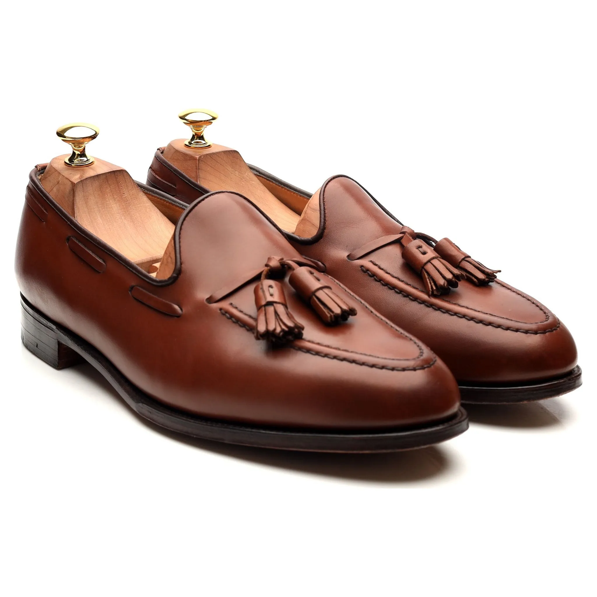 'Windsor' Tan Brown Tassel Loafers UK 10 EX