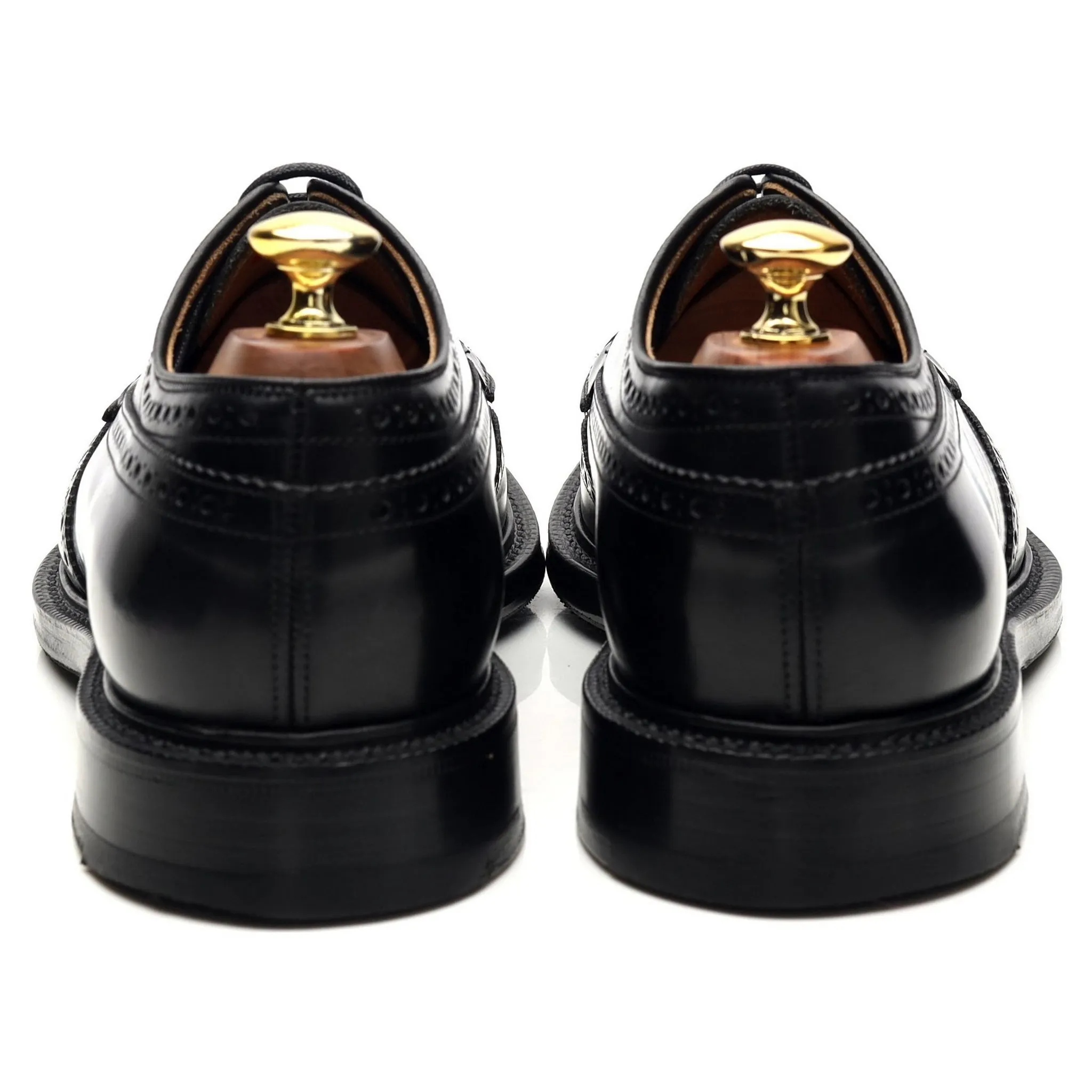 'Wirral' Black Leather Derby Brogue UK 8 F