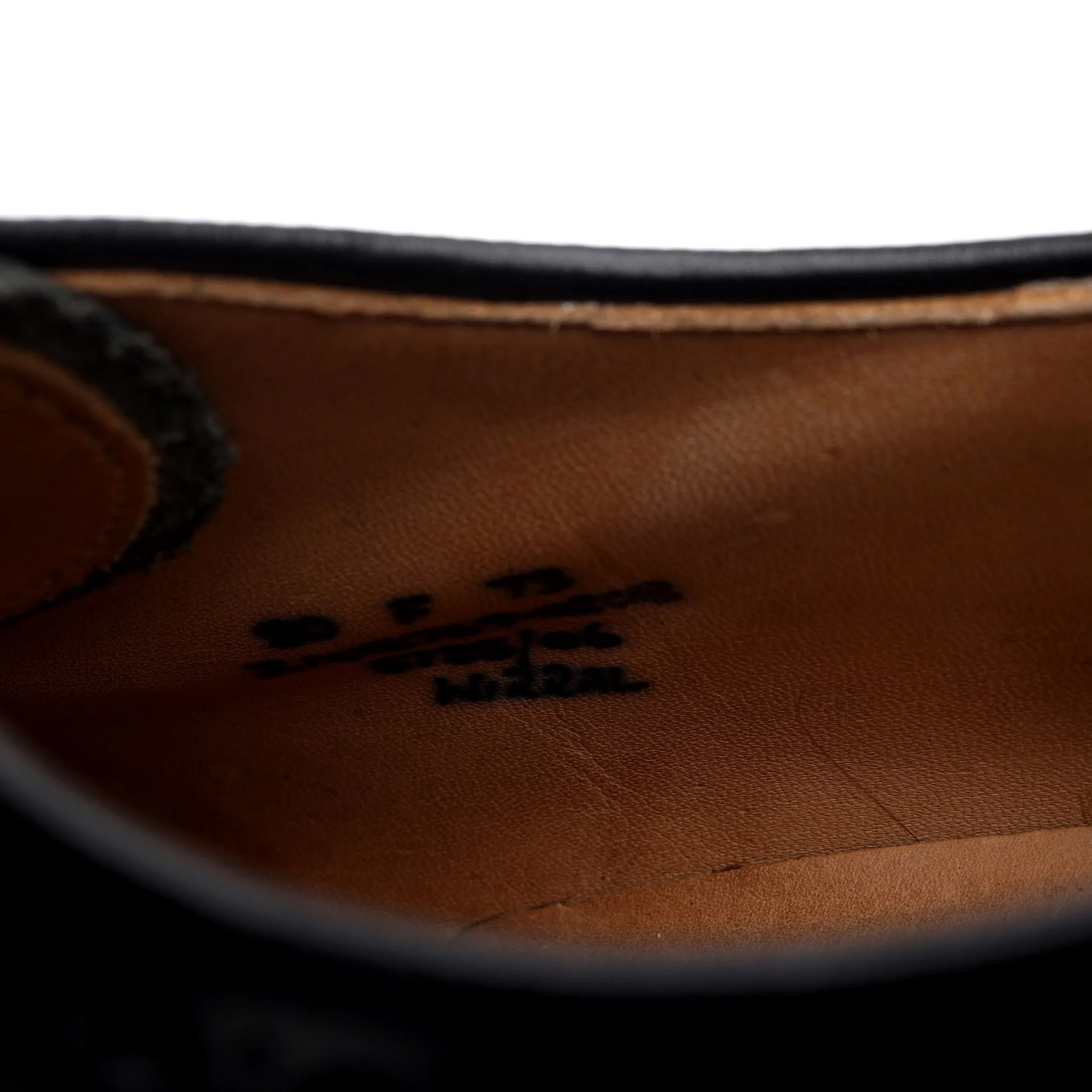 'Wirral' Black Leather Derby Brogue UK 8 F