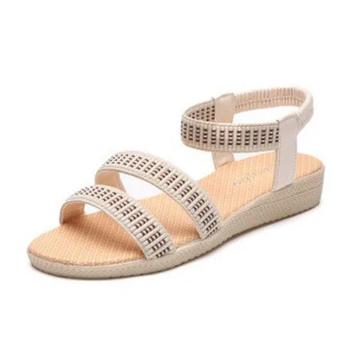 Women Flats Sandals Fashion Casual Beach Sandals Bohemian Fashion Summer Shoes