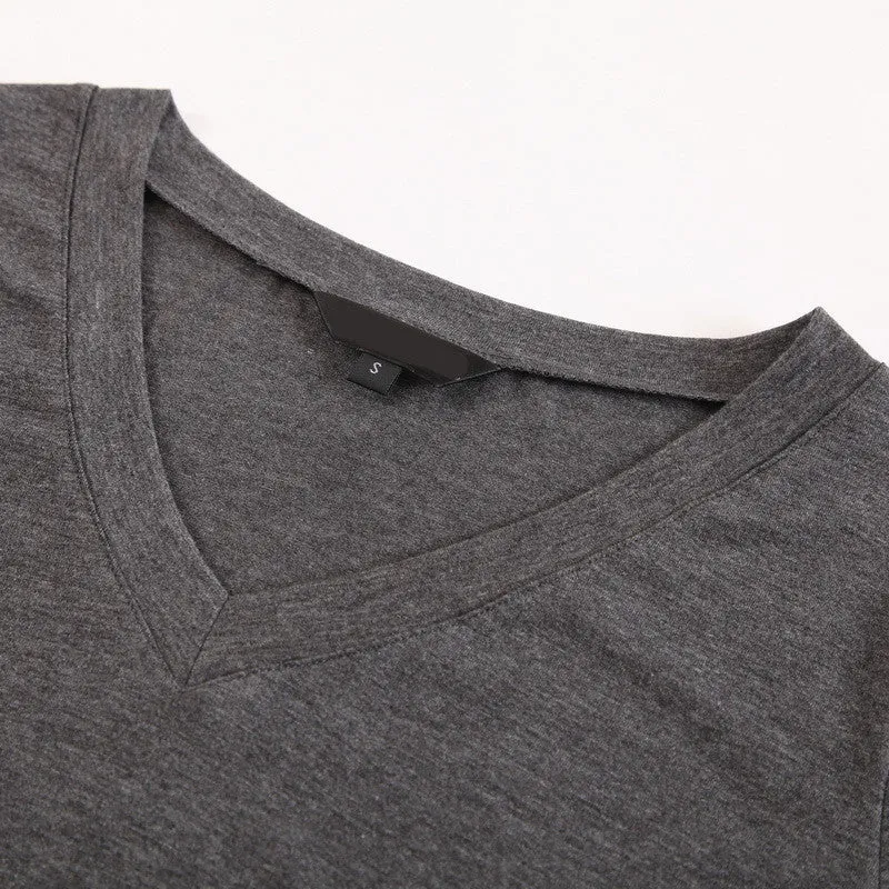 Women V neck Plus size casual loose shirt