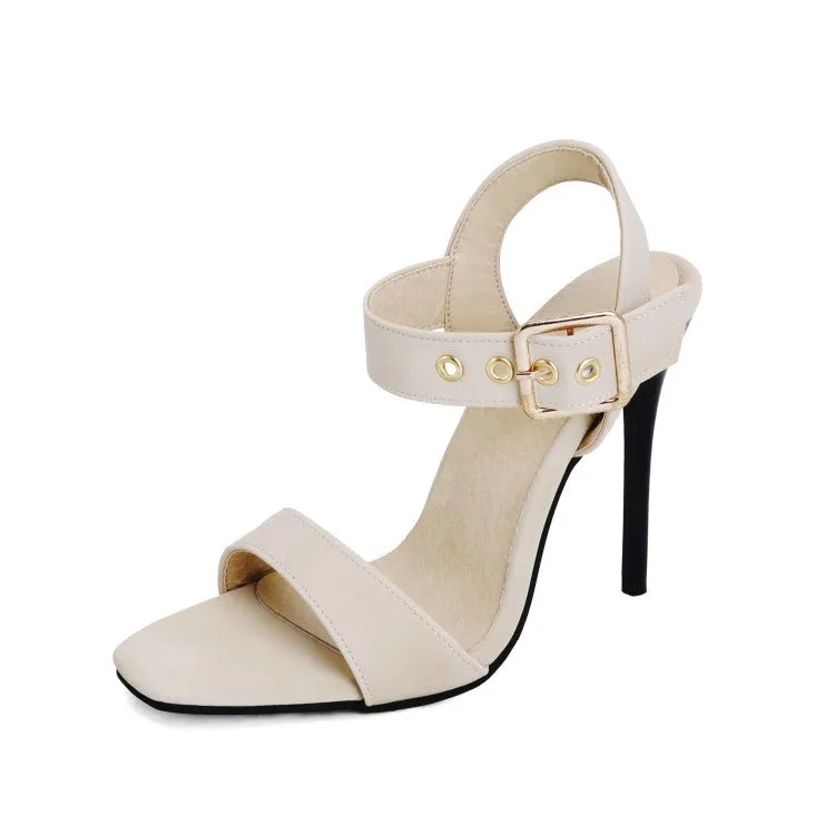 Women's Buckle High Heel Stiletto Sandals