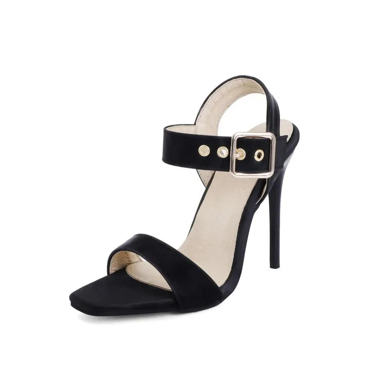Women's Buckle High Heel Stiletto Sandals