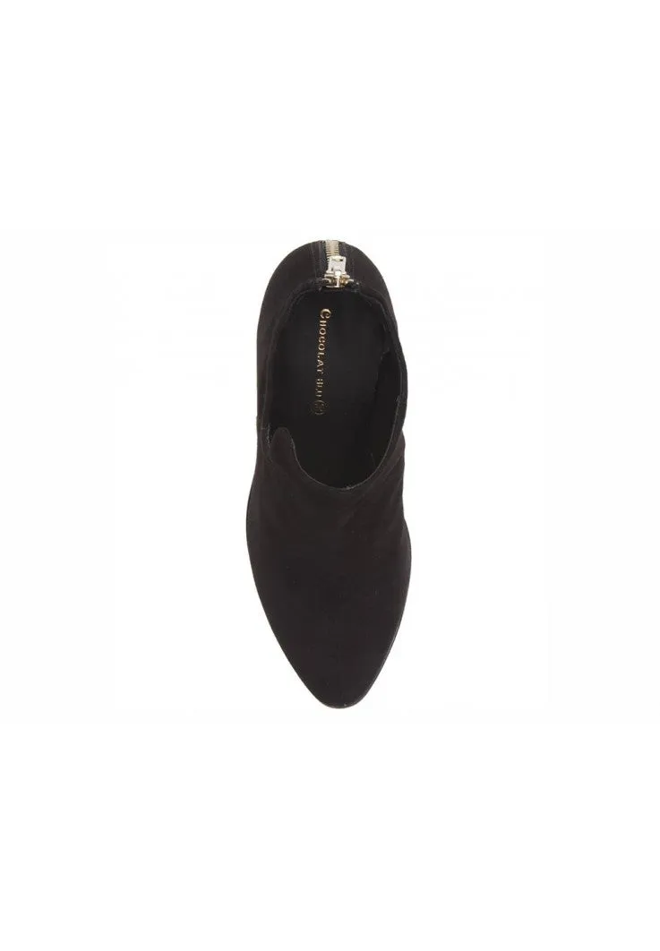 WOMEN'S CHOCOLAT BLU Briggs Black Suede BOOTIE