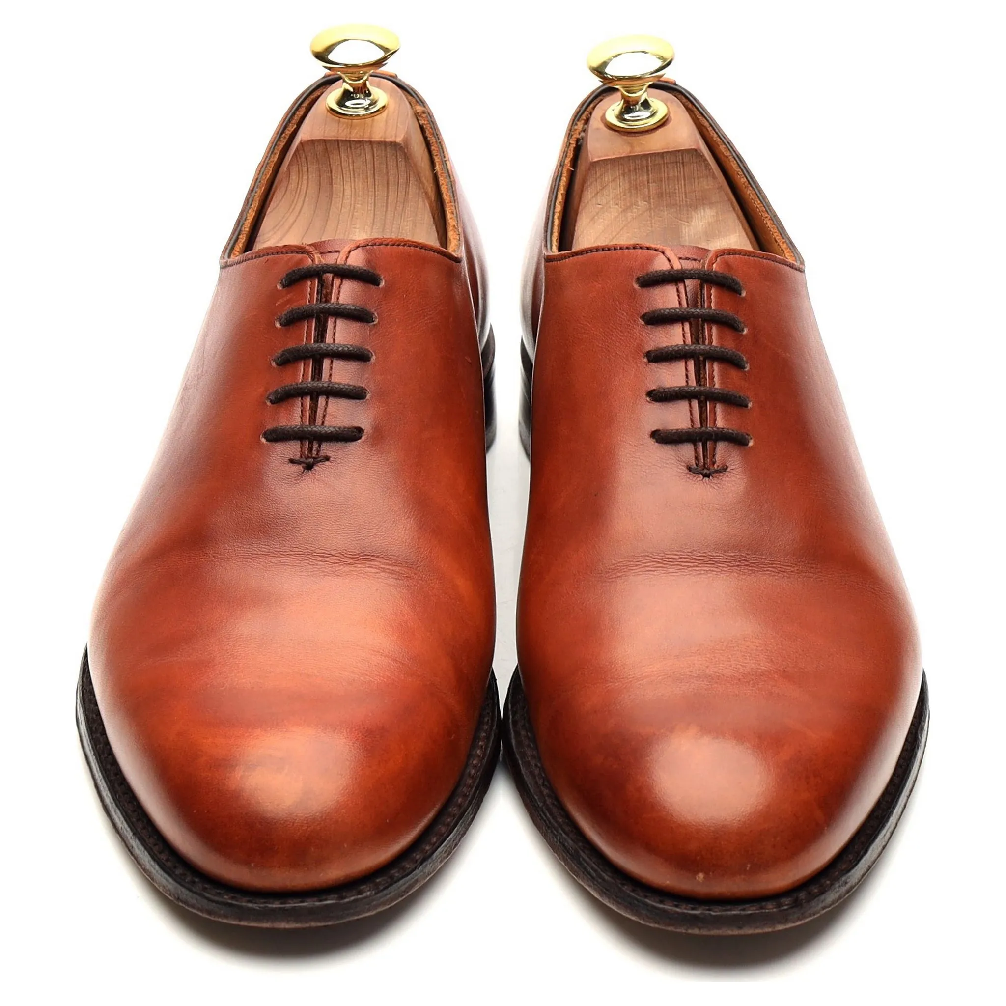 Women's 'Isobella' Tan Brown Leather Wholecut Oxford UK 8 D