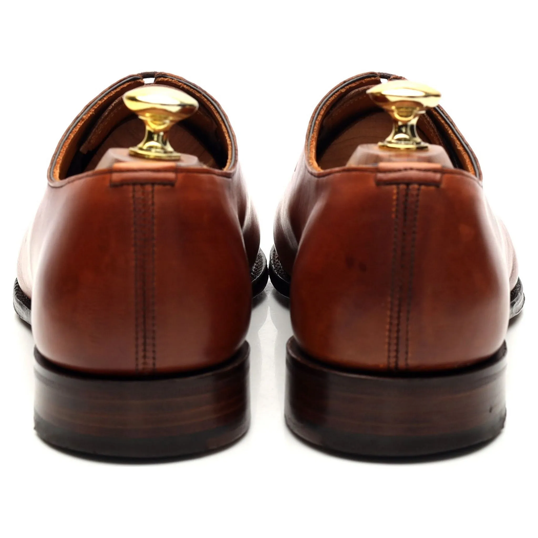 Women's 'Isobella' Tan Brown Leather Wholecut Oxford UK 8 D
