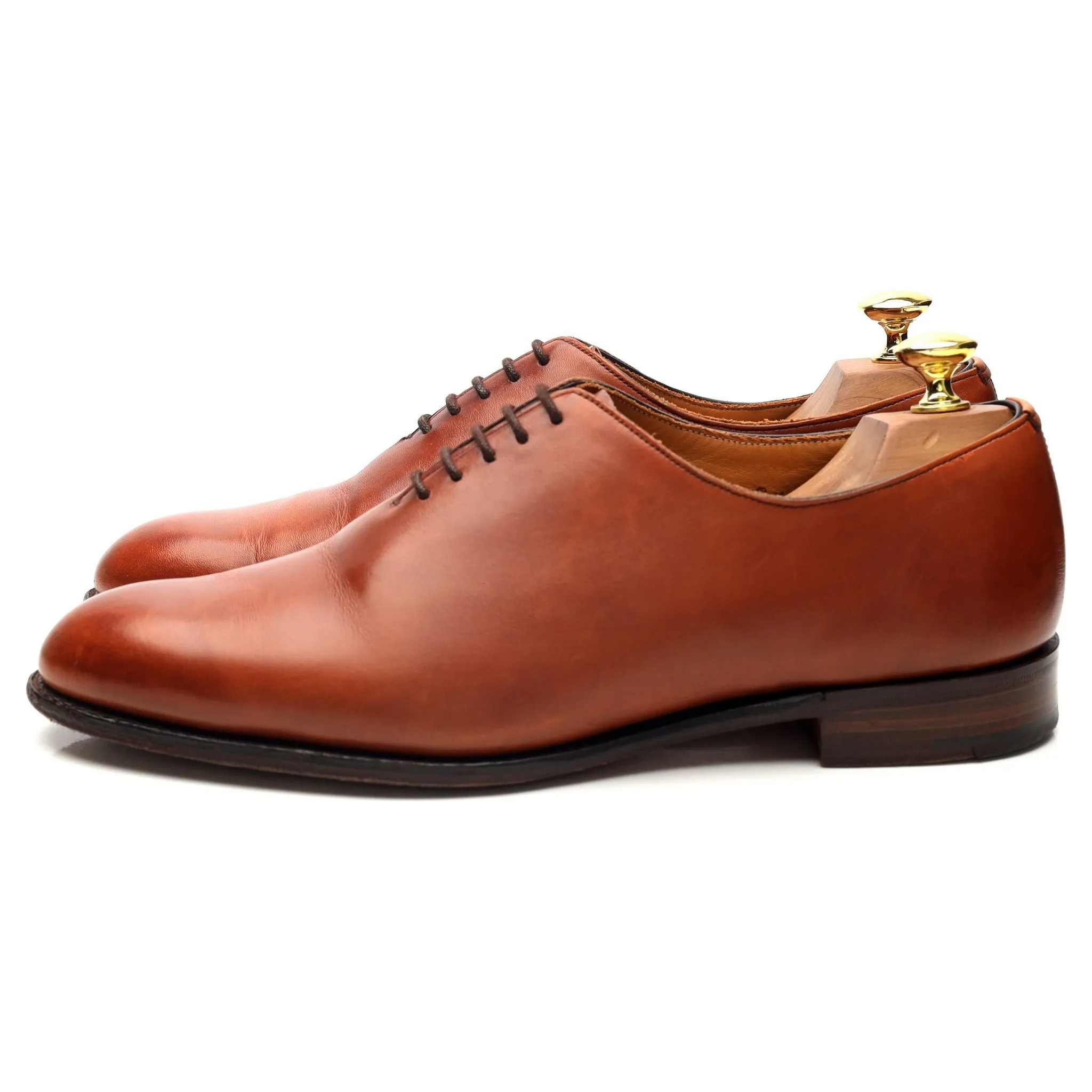 Women's 'Isobella' Tan Brown Leather Wholecut Oxford UK 8 D