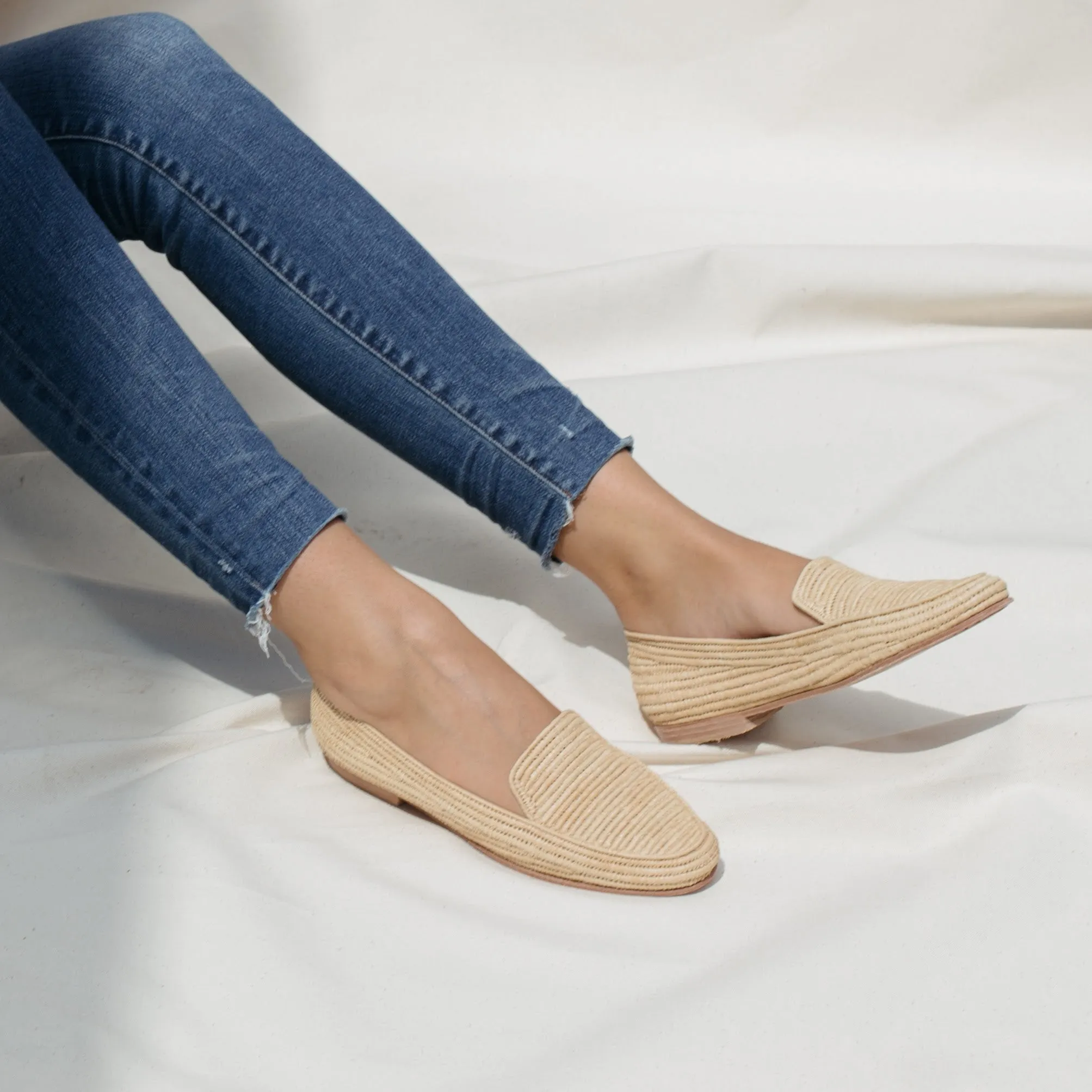 Women's Raffia Loafers (Natural)