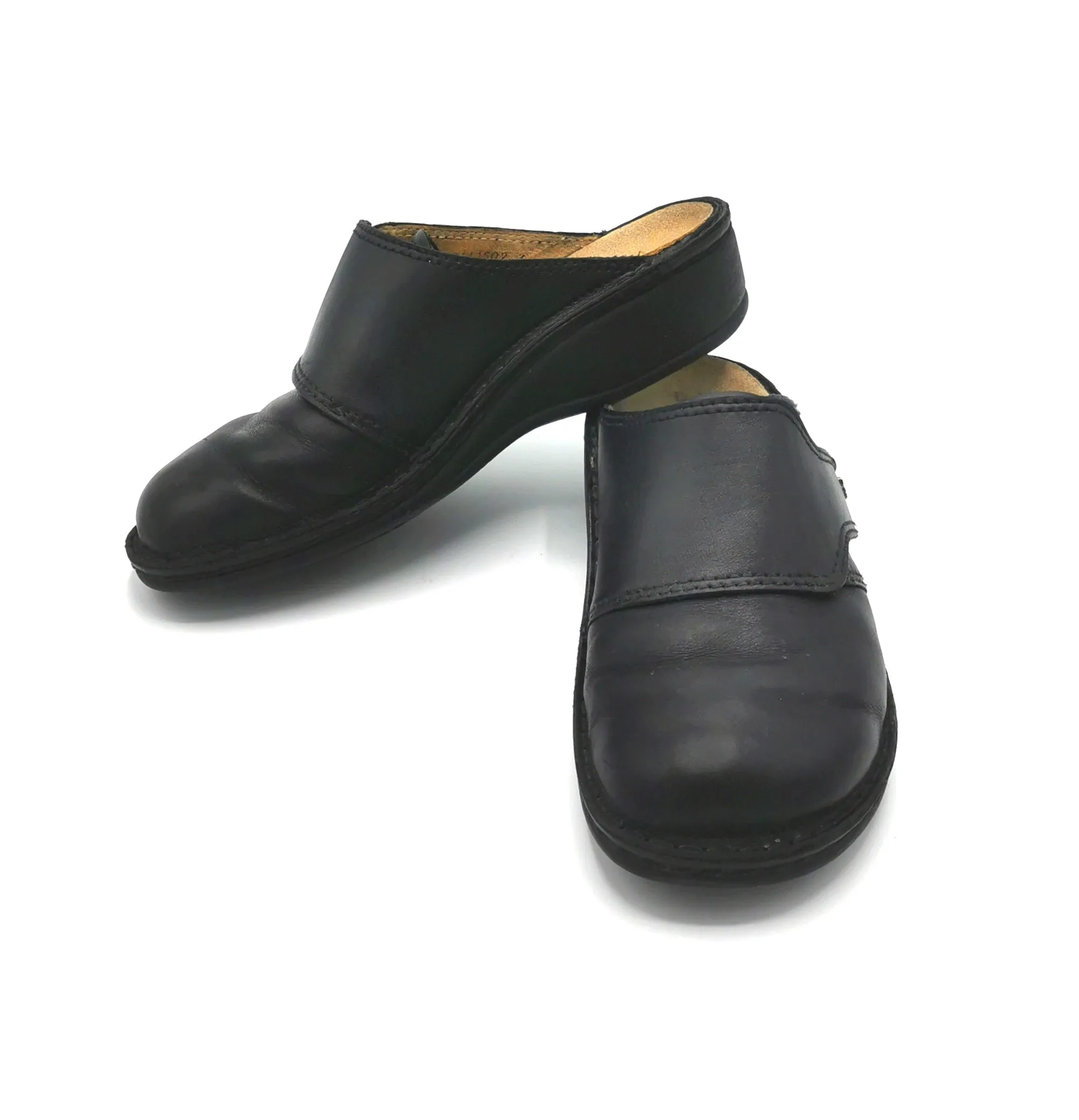 WOMENS SIZE 7 / 37 - FINN COMFORT, 'Aussee Nappa Seda' Slip-On Mules VGUC B9