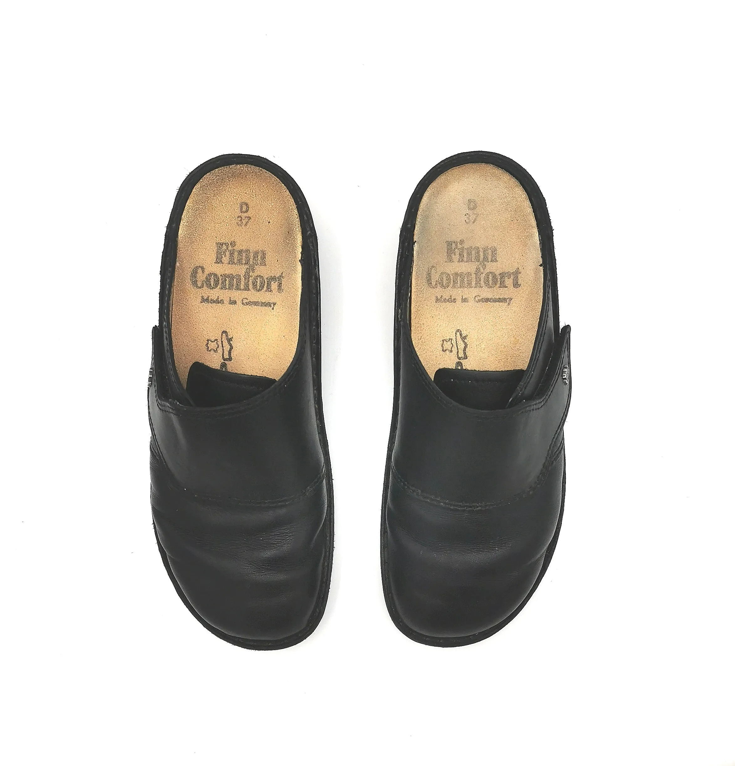 WOMENS SIZE 7 / 37 - FINN COMFORT, 'Aussee Nappa Seda' Slip-On Mules VGUC B9