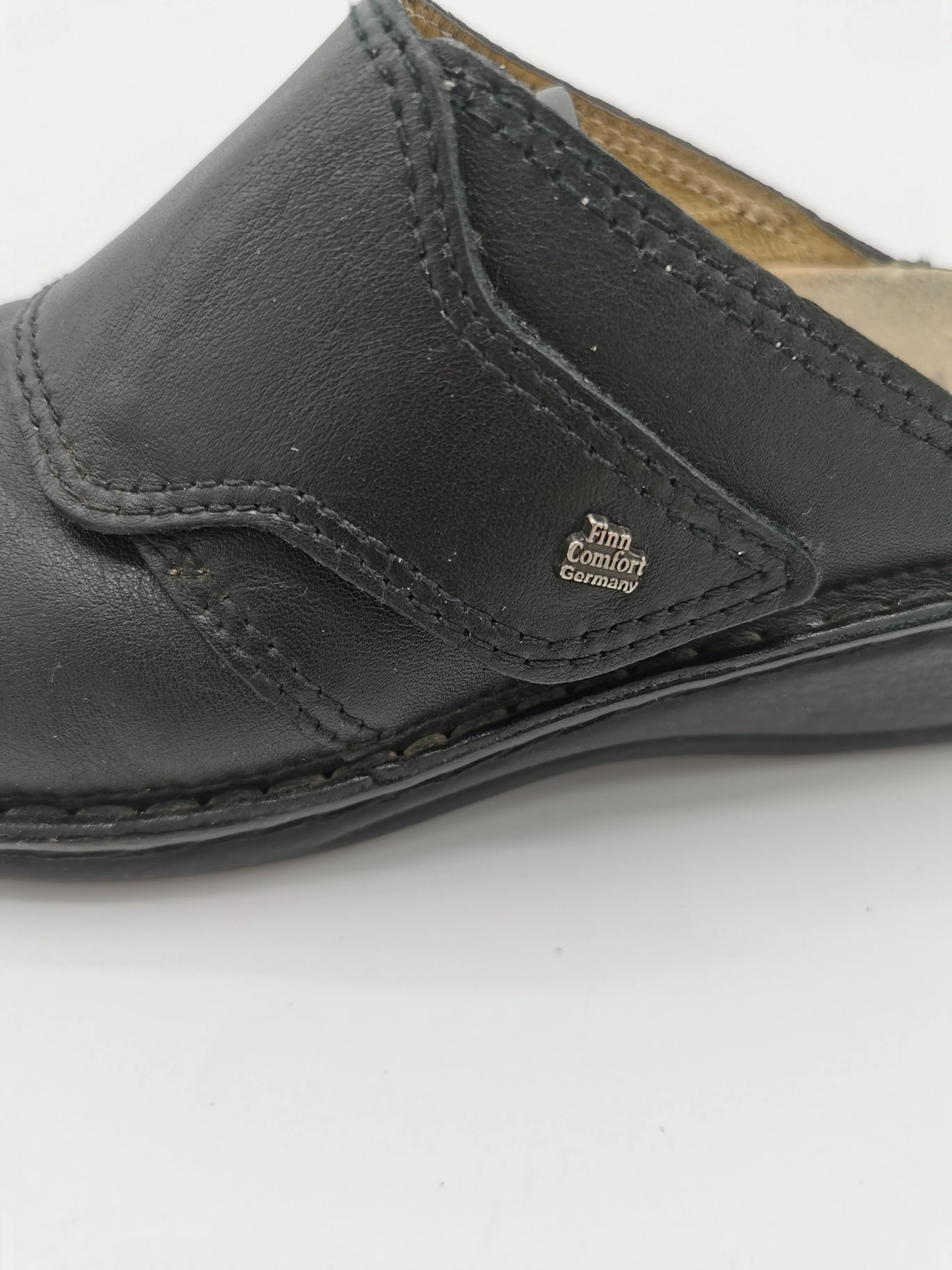 WOMENS SIZE 7 / 37 - FINN COMFORT, 'Aussee Nappa Seda' Slip-On Mules VGUC B9
