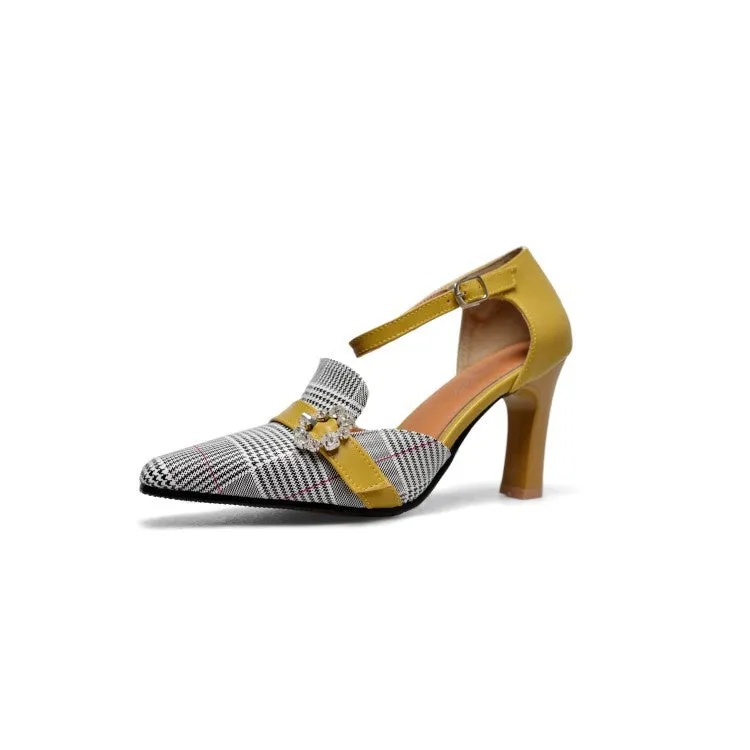 Women's Slingbacks Buckle High Heel Chunky Sandals