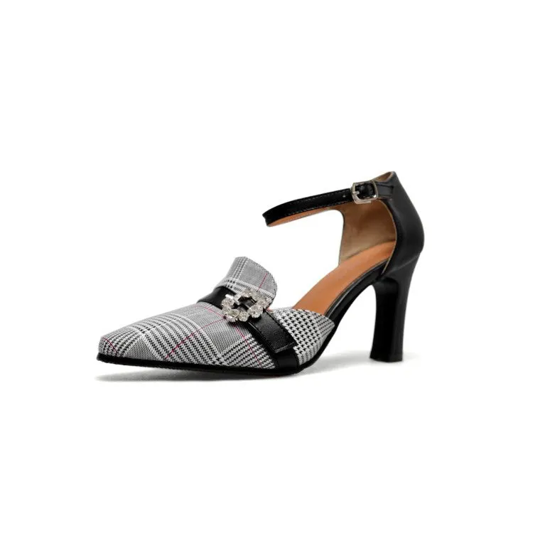 Women's Slingbacks Buckle High Heel Chunky Sandals
