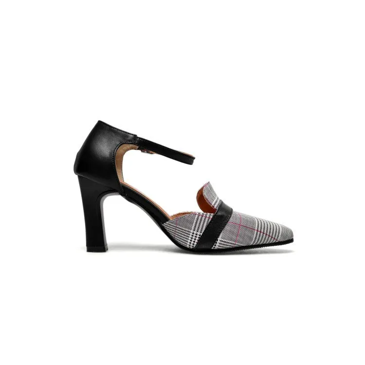 Women's Slingbacks Buckle High Heel Chunky Sandals