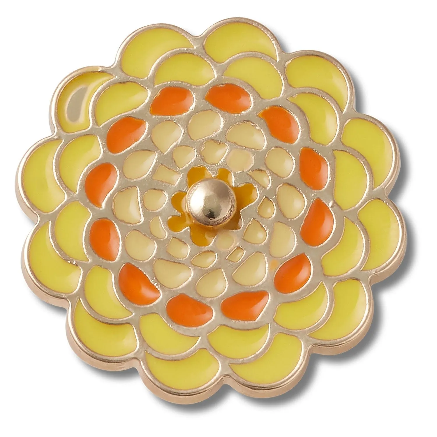 Yellow Spinner Flower Jibbitz